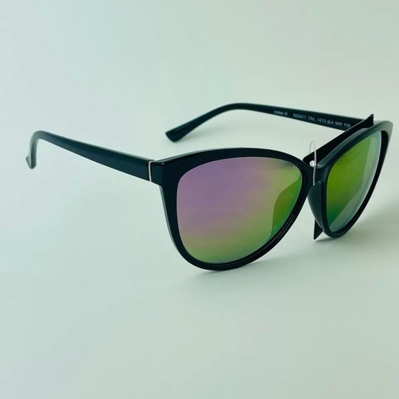 SG00721 Fashion Sunglasses For Women Cat-eye, 100% UVA-UVB Protection, Black - Picture 2 of 7